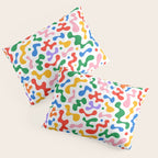 Abstract colorful organic liquid shape pattern Pillow Sham Gallery Image 3