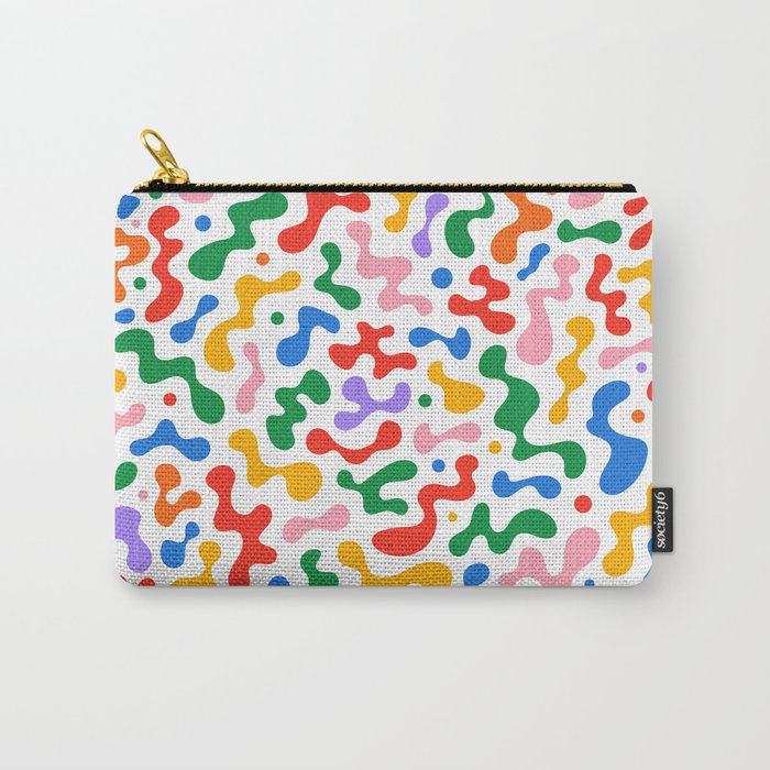 Abstract colorful organic liquid shape pattern Carry All Pouch Gallery Image 1