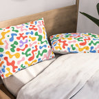 Abstract colorful organic liquid shape pattern Pillow Sham Gallery Image 2