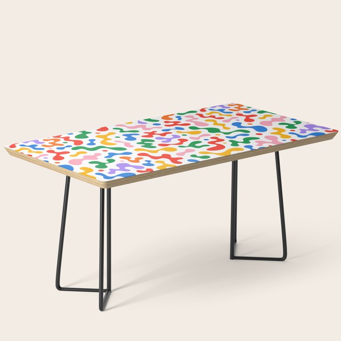 Abstract colorful organic liquid shape pattern Coffee Table Gallery Image 1