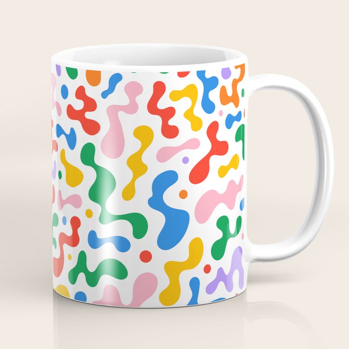 Abstract colorful organic liquid shape pattern Coffee Mug Gallery Image 1