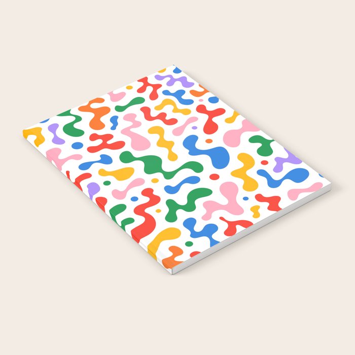 Abstract colorful organic liquid shape pattern Notebook Gallery Image 2