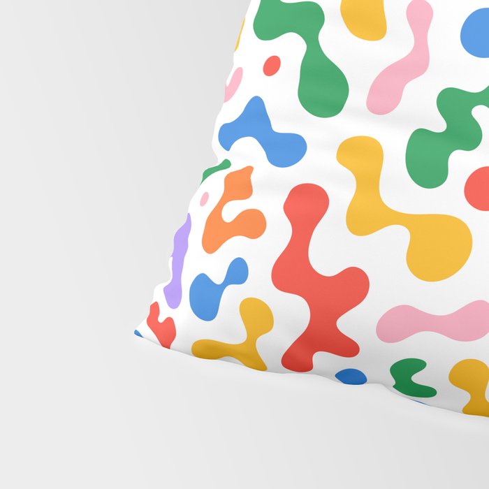 Abstract colorful organic liquid shape pattern Pillow Sham Gallery Image 4