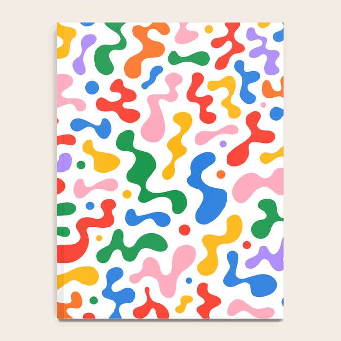 Abstract colorful organic liquid shape pattern Notebook Gallery Image 4