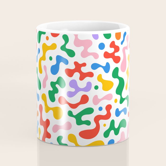 Abstract colorful organic liquid shape pattern Coffee Mug Gallery Image 4