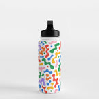 Abstract colorful organic liquid shape pattern Water Bottle Gallery Image 3