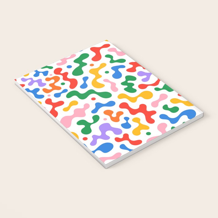 Abstract colorful organic liquid shape pattern Notebook Gallery Image 3