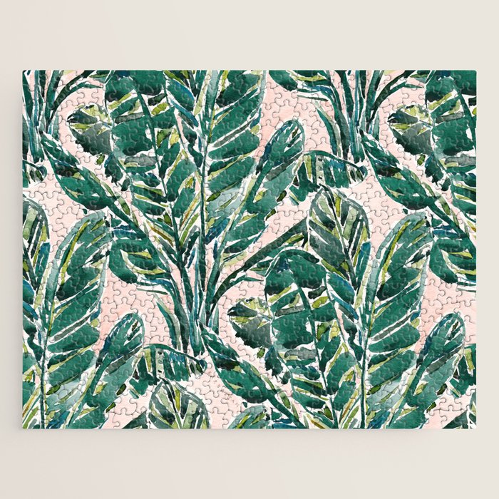 BIG FEELINGS Banana Leaf Tropical Jigsaw Puzzle Gallery Image 1