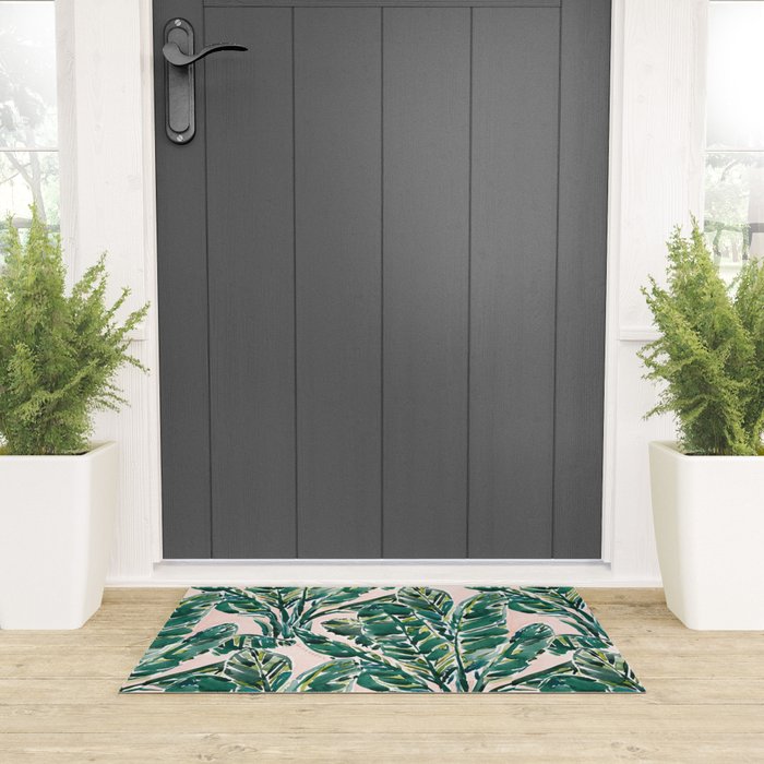 BIG FEELINGS Banana Leaf Tropical Welcome Mat Gallery Image 3