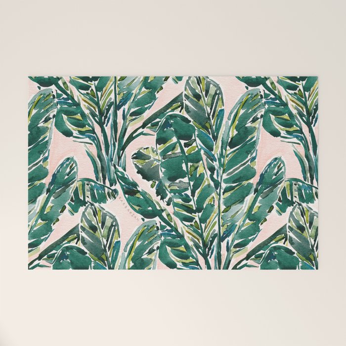 BIG FEELINGS Banana Leaf Tropical Welcome Mat Gallery Image 1