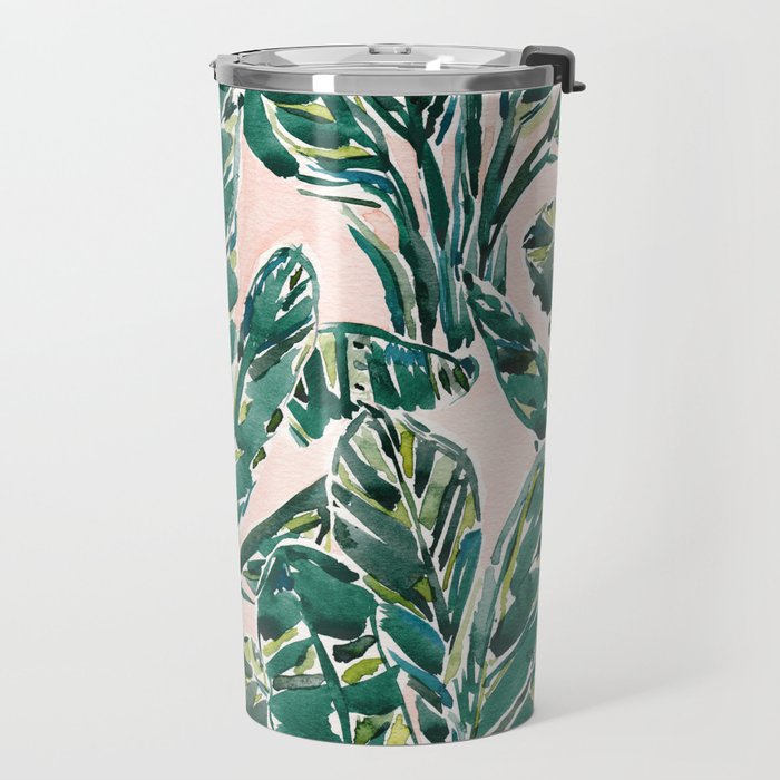 BIG FEELINGS Banana Leaf Tropical Travel Mug Gallery Image 2