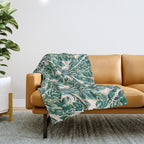 BIG FEELINGS Banana Leaf Tropical Throw Blanket Gallery Image 1