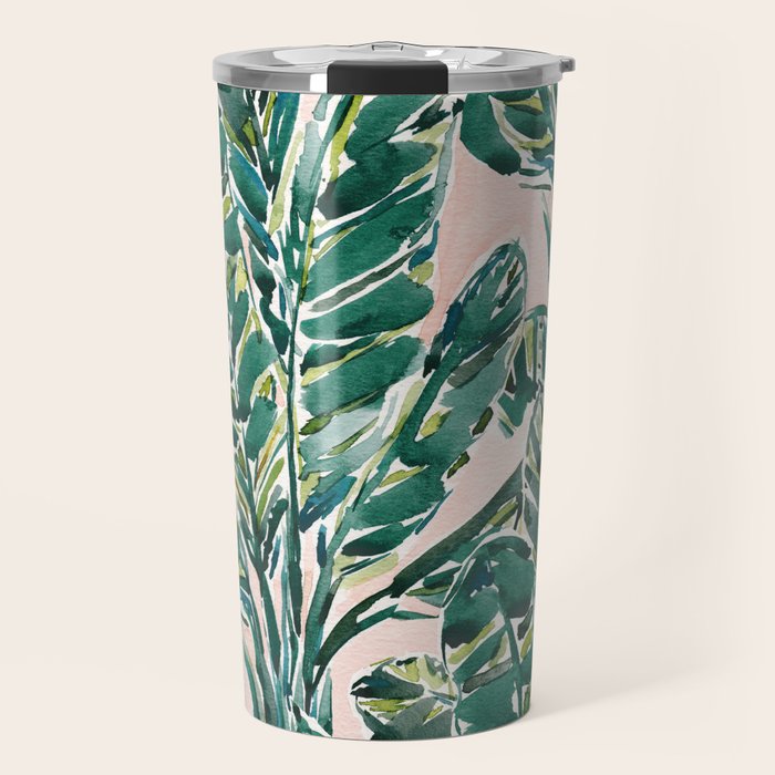 BIG FEELINGS Banana Leaf Tropical Travel Mug Gallery Image 1