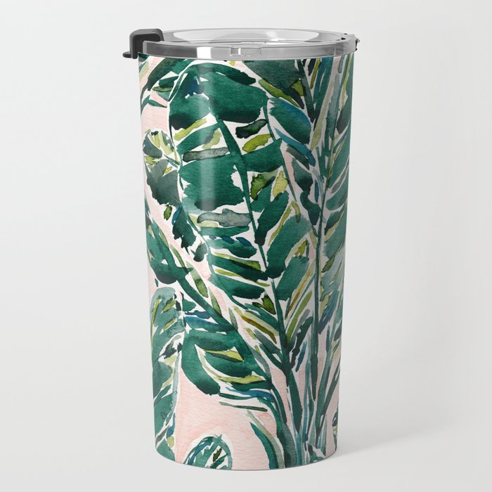 BIG FEELINGS Banana Leaf Tropical Travel Mug Gallery Image 3
