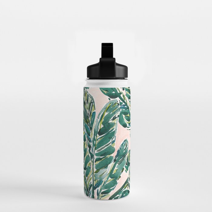 BIG FEELINGS Banana Leaf Tropical Water Bottle Gallery Image 2