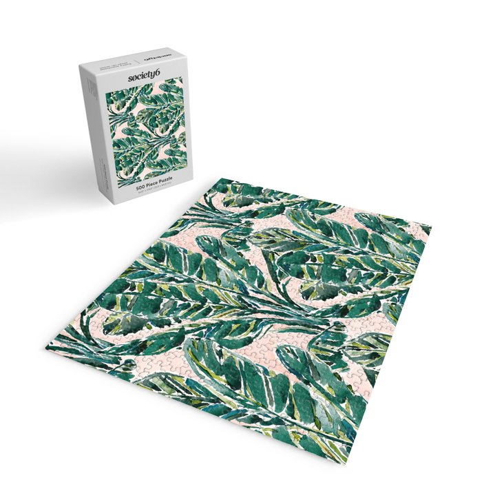 BIG FEELINGS Banana Leaf Tropical Jigsaw Puzzle Gallery Image 2