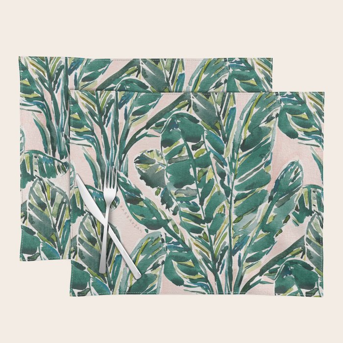 BIG FEELINGS Banana Leaf Tropical Placemat Gallery Image 1