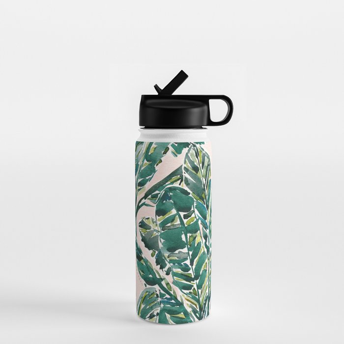 BIG FEELINGS Banana Leaf Tropical Water Bottle Gallery Image 1