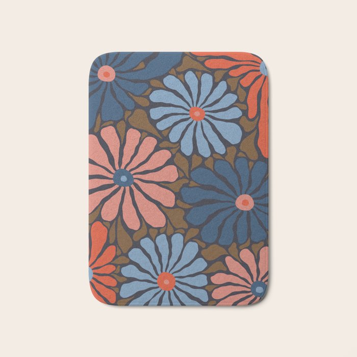 Lazy Florals #4 Bath Mat Gallery Image 1