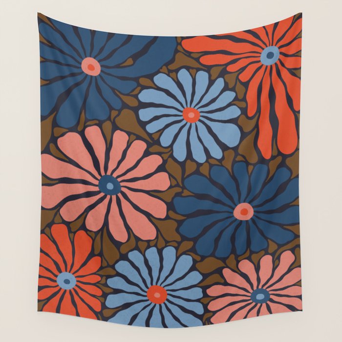 Lazy Florals #4 Wall Tapestry Gallery Image 4