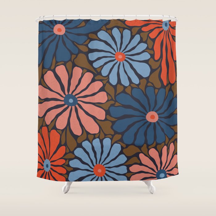 Lazy Florals #4 Shower Curtain Gallery Image 1