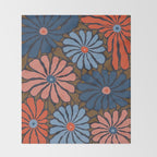 Lazy Florals #4 Throw Blanket Gallery Image 2