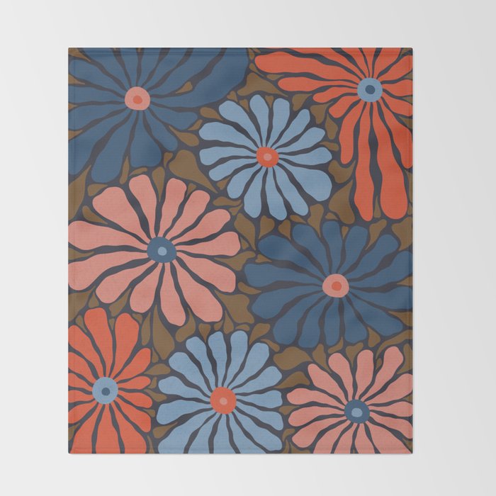 Lazy Florals #4 Throw Blanket Gallery Image 2