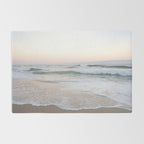 Blush pink sunrise at Praia da Adraga in Portugal  Summer nature and travel photography Rug Gallery Image 2