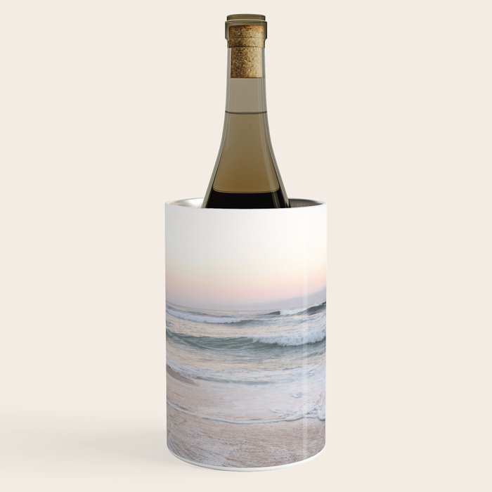 Blush pink sunrise at Praia da Adraga in Portugal  Summer nature and travel photography Wine Chiller Gallery Image 1
