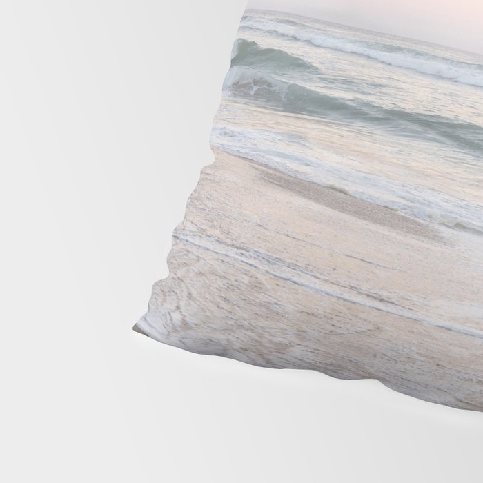 Blush pink sunrise at Praia da Adraga in Portugal  Summer nature and travel photography Pillow Sham Gallery Image 4