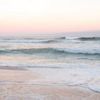 Blush pink sunrise at Praia da Adraga in Portugal  Summer nature and travel photography Coffee Mug Gallery Image 2