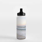 Blush pink sunrise at Praia da Adraga in Portugal  Summer nature and travel photography Water Bottle Gallery Image 2