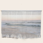 Blush pink sunrise at Praia da Adraga in Portugal  Summer nature and travel photography Wall Hanging Gallery Image 1