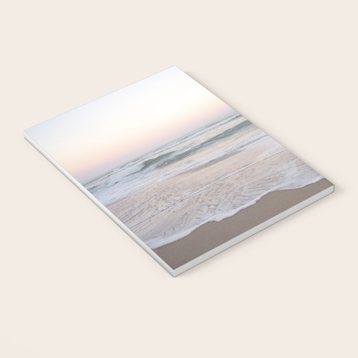 Blush pink sunrise at Praia da Adraga in Portugal  Summer nature and travel photography Notebook Gallery Image 3