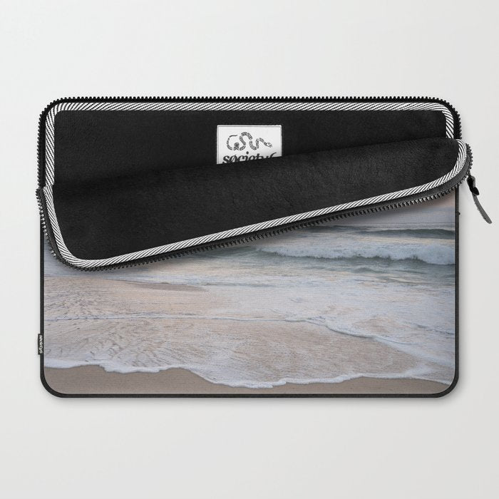 Blush pink sunrise at Praia da Adraga in Portugal  Summer nature and travel photography Laptop Sleeve Gallery Image 2