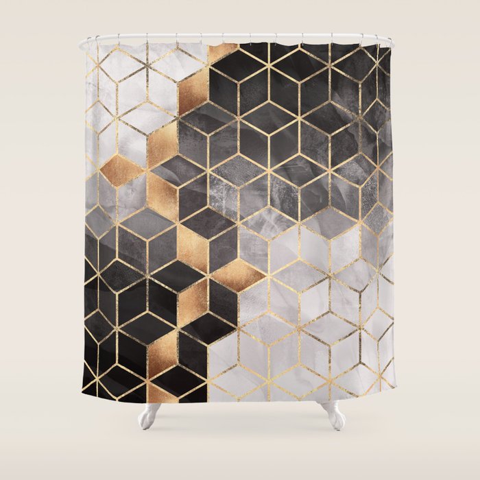Smoky Cubes Shower Curtain Gallery Image 1
