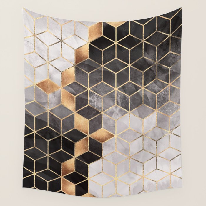 Smoky Cubes Wall Tapestry Gallery Image 4