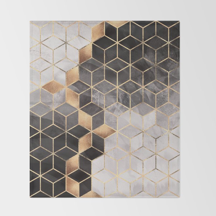 Smoky Cubes Throw Blanket Gallery Image 2