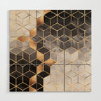 Smoky Cubes Wood Wall Art Gallery Image 1