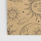 Tan Magic Celestial Sun Moon Stars Poster Gallery Image 3