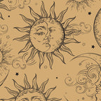 Tan Magic Celestial Sun Moon Stars Coffee Mug Gallery Image 2