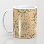 Tan Magic Celestial Sun Moon Stars Coffee Mug Gallery Image 3