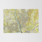 Vintage Map of Asheville North Carolina (1943) Rug Gallery Image 2