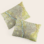 Vintage Map of Asheville North Carolina (1943) Pillow Sham Gallery Image 3