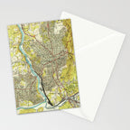 Vintage Map of Asheville North Carolina (1943) Stationery Card Gallery Image 2