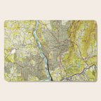 Vintage Map of Asheville North Carolina (1943) Cutting Board Gallery Image 1