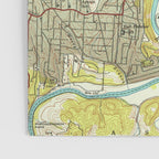 Vintage Map of Asheville North Carolina (1943) Poster Gallery Image 3