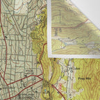 Vintage Map of Asheville North Carolina (1943) Wall Tapestry Gallery Image 3