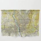 Vintage Map of Asheville North Carolina (1943) Wall Hanging Gallery Image 1