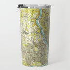 Vintage Map of Asheville North Carolina (1943) Travel Mug Gallery Image 3